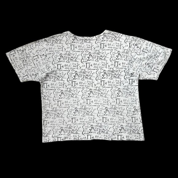 90s vintage math formula equation print t-shirt boxy short IB Diffusion. - Picture 3 of 6